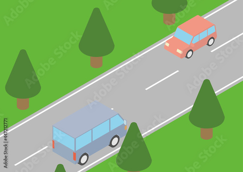 車が走る道路