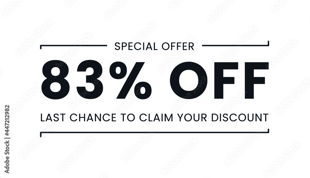 Sale special offer 83% off, last chance to claim your discount Sale special offer 83% off, last chance to claim your discount