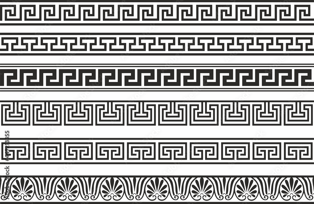 Vector seamless greek classic ornament. Pattern for a border and a frame. Ancient Greece and the Roman Empire Vector seamless greek classic ornament. Pattern for a border and a frame. Ancient Greece and the Roman Empire