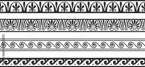 Vector seamless greek classic ornament. Pattern for a border and a frame. Ancient Greece and the Roman Empire