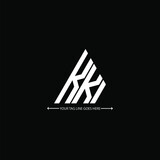 KKI letter logo creative design. KKI unique design 