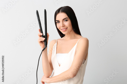 Beautiful young woman with ...