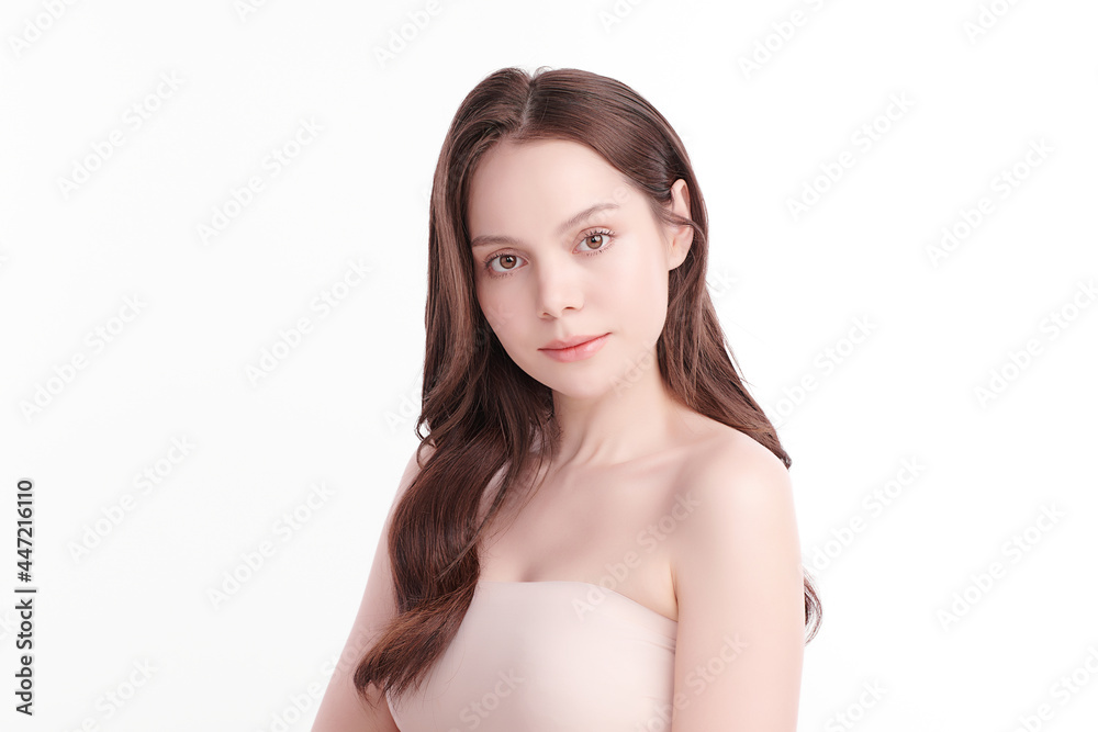 Beautiful young asian woman with clean fresh skin on white background, Face care, Facial treatment, Cosmetology, beauty and spa, Asian women portrait. Beautiful young asian woman with clean fresh skin on white background, Face care, Facial treatment, Cosmetology, beauty and spa, Asian women portrait.