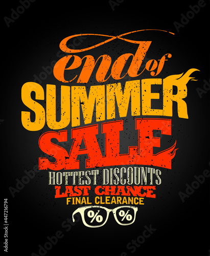 End of summer sale design.