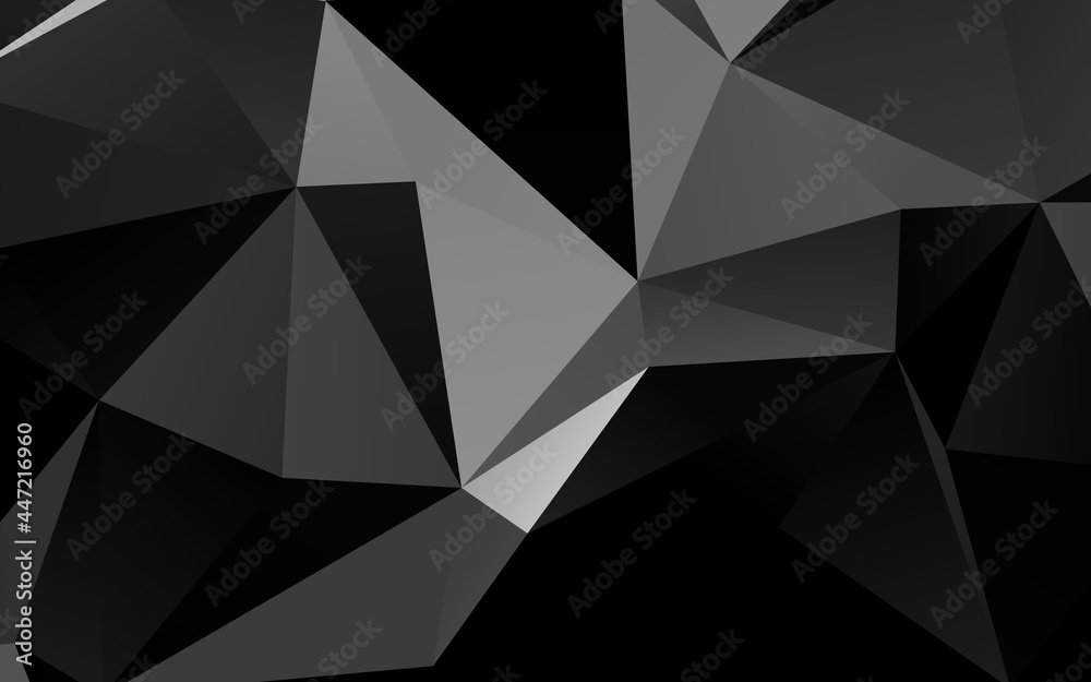 Dark Silver, Gray vector abstract mosaic background.