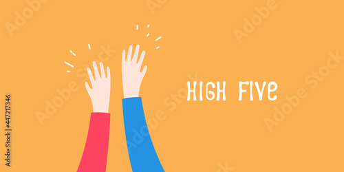 High five icon simple illustration