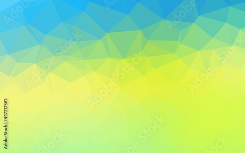 Light Blue, Yellow vector polygonal pattern.