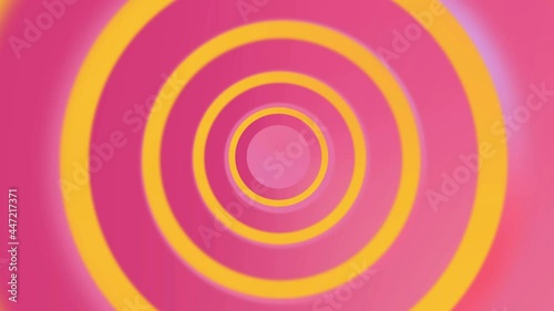 4k light sunny gradient seamless looped animated background. 3d circle rings minimal animation for presentation, event, party text backdrop. Halloween sale. Endless pure transition.