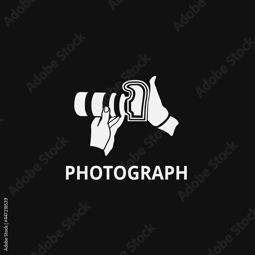 Camera Lens Photography Logo, Mascot, or T-Shirt Design Illustration