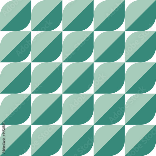 Pattern green leaves geometry for concept design. Spring tree illustration. Elegant white background. Vector graphic cover.