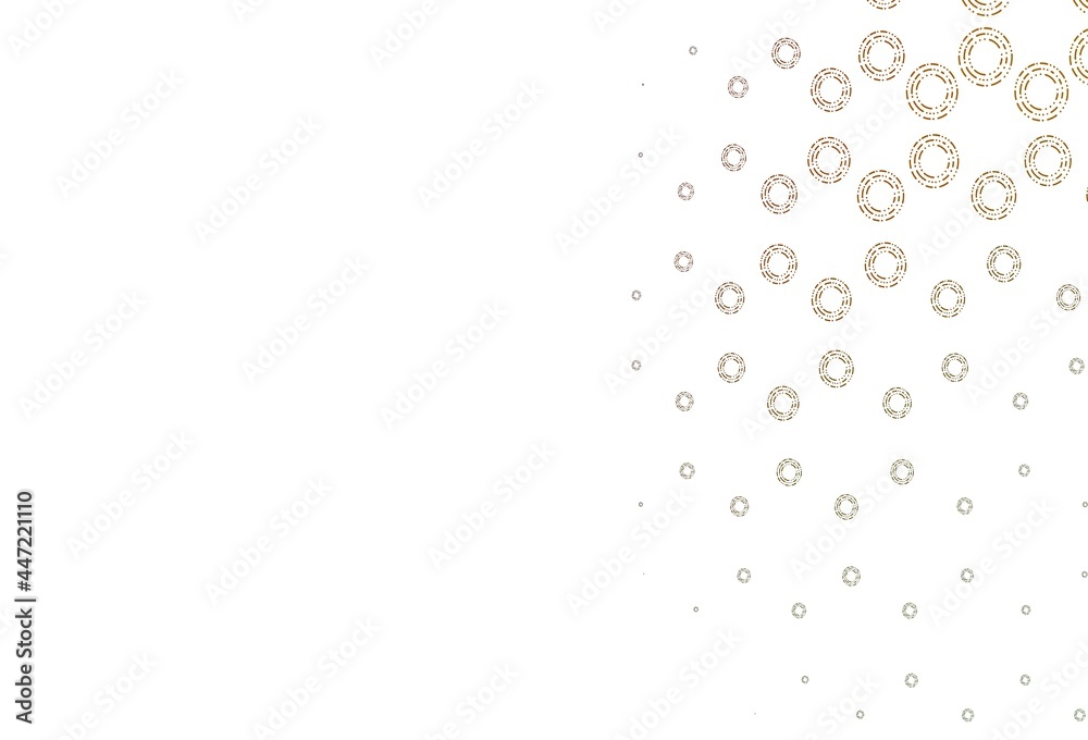 Light green, red vector cover with spots.