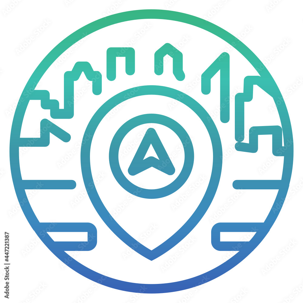 Location ,City Tourism gradient icon. Location ,City Tourism gradient icon.