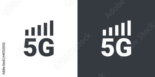 5G symbol concept. High speed internet icons. 5G signal icons. Vector illustration photo