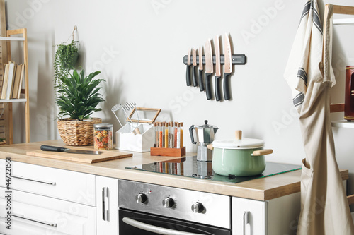 Kitchen utensils on counter...
