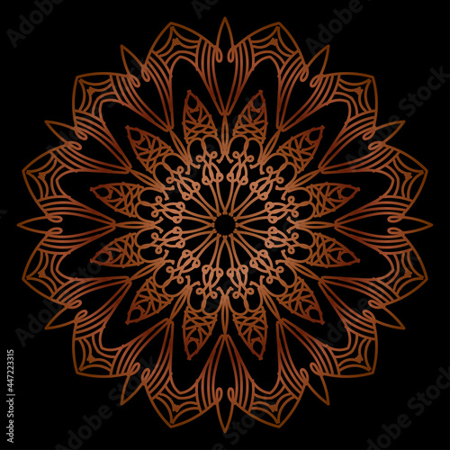 Circular pattern mandala art decoration elements