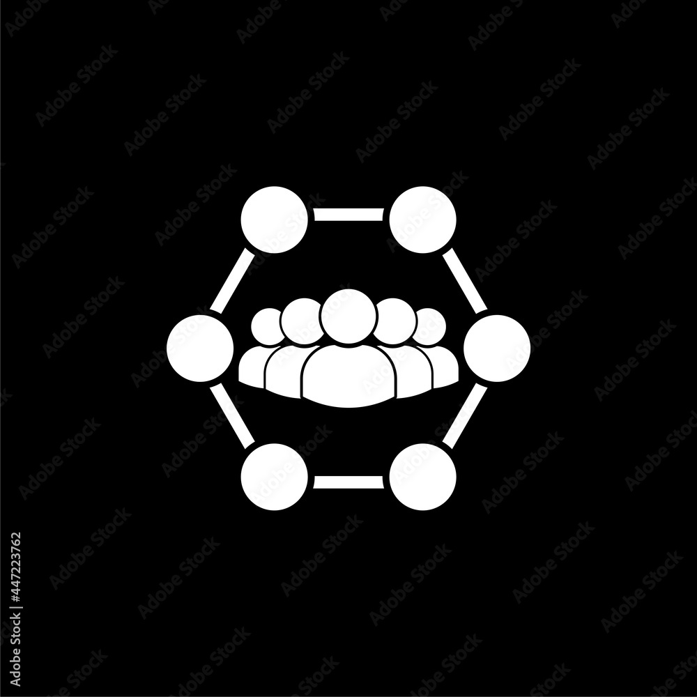 Team skills icon isolated on dark background Team skills icon isolated on dark background