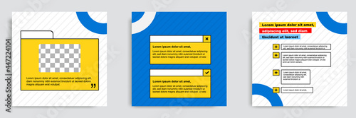 Social media tutorial, tips, trick, did you know post banner layout template with geometric pattern background and folder bubble message design element in colorful fun color.