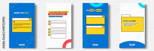 Social media tutorial, tips, trick, did you know post banner layout template with geometric pattern background and folder bubble message design element in colorful fun color.