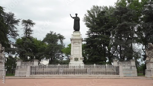 The statue of Virgilio in Mantova, Italy photo