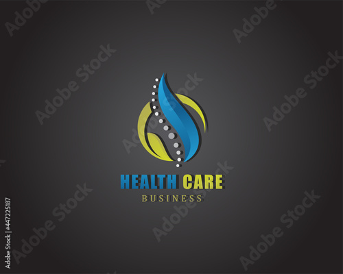 health care logo creative concept sign symbol nature leaf