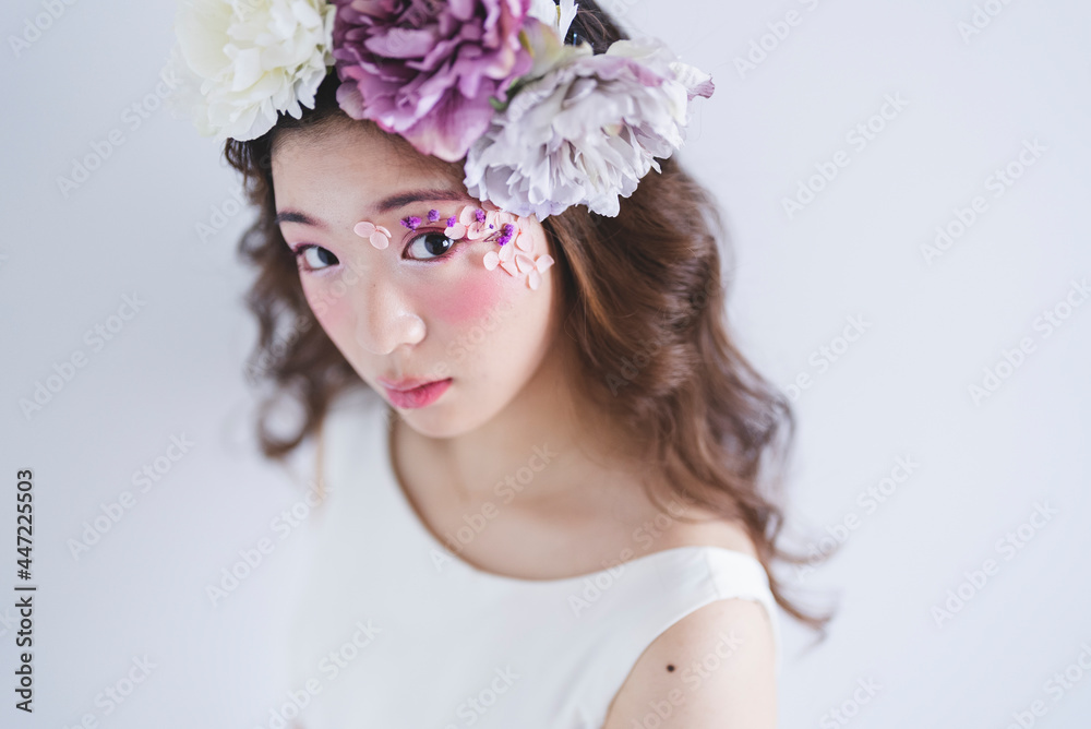 かわいいヘアメイクの花嫁