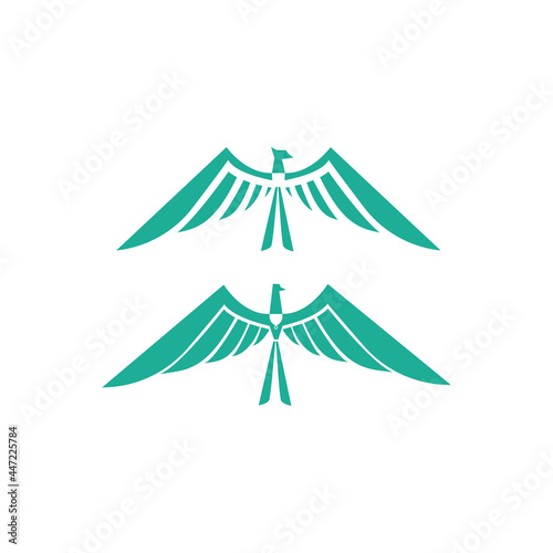 Flying bird logo on white background