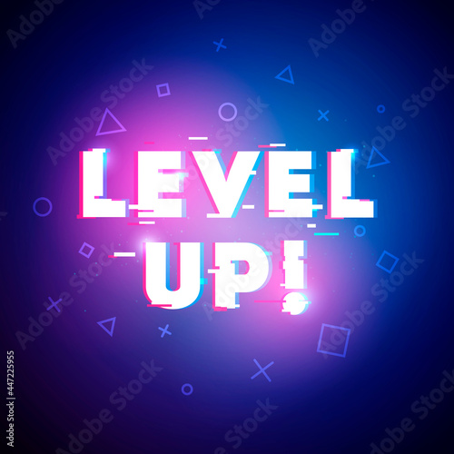 Vector Illutration Level Up Gaming Interface