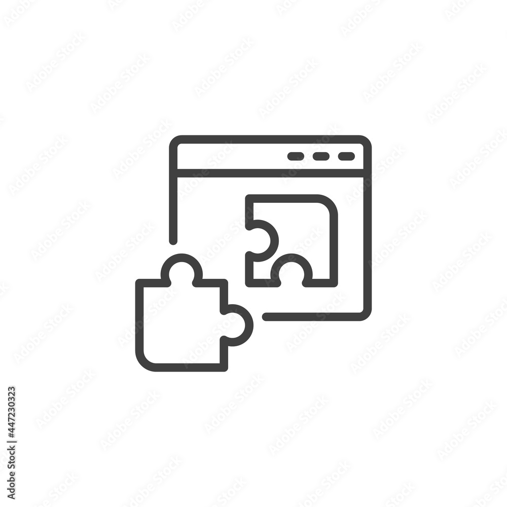 Online business planning line icon