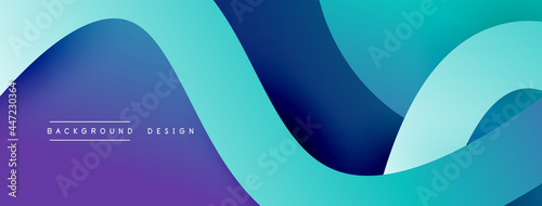 Wallpaper Mural Abstract overlapping lines and circles geometric background with gradient colors Torontodigital.ca