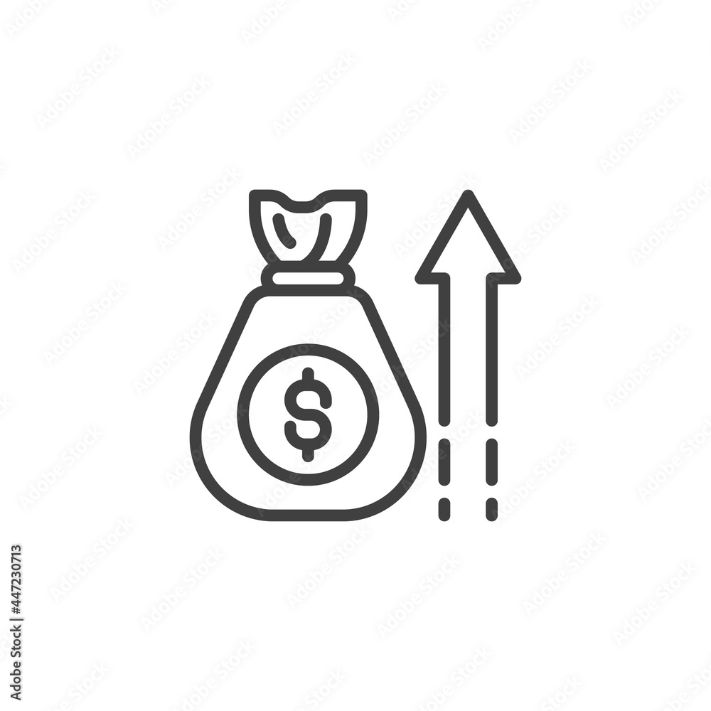 Financial growth line icon Financial growth line icon