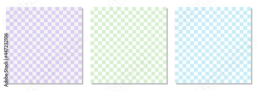 Set of checkered retro 1970s style abstract backgrounds
