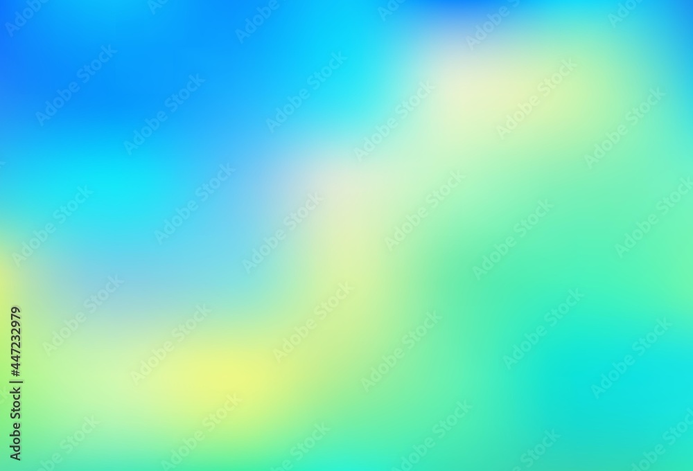 Light Blue, Yellow vector abstract blurred template.