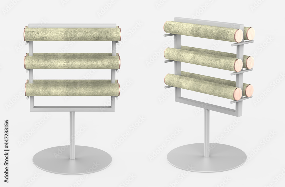 Fototapeta premium stand for jewellery like earrings, necklace, breslet etc. isolated on white background. 3d illustration