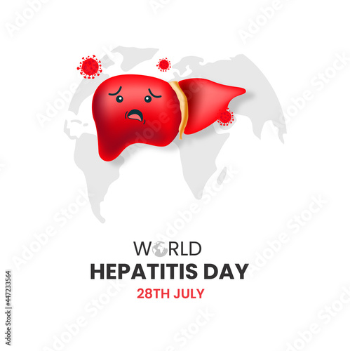 World hepatitis day illustration