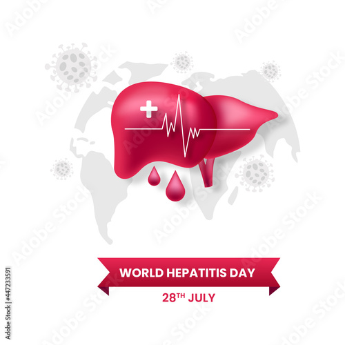 World hepatitis day 3d illustration