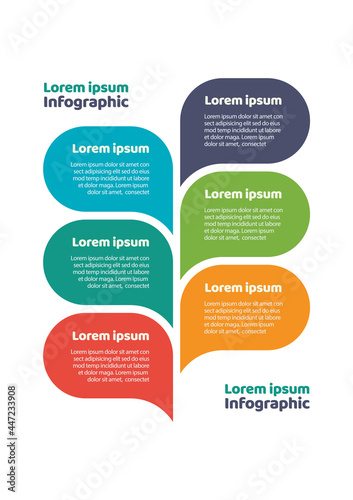 Colorful data infographic template