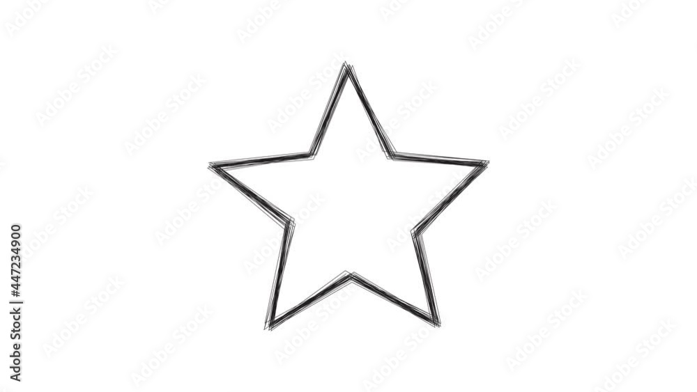 One continuous line star symbol drawing. Dynamic 4k video One continuous line star symbol drawing. Dynamic 4k video