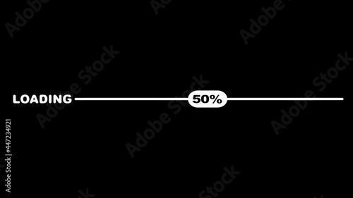 Stylish loading status bar with moving counter