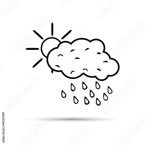 Weather icon. Symbol. Meteorological weather icon. Vector illustration