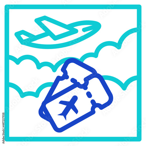 Ticket ,Business Travel outline icon.