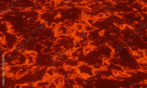 3D Abstract basalt lava flow.