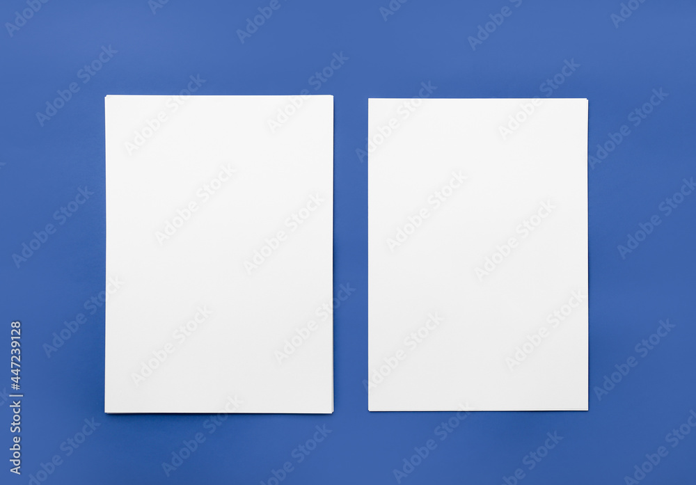 Sheet of paper on a colored background Sheet of paper on a colored background