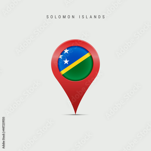 Teardrop map marker with flag of Solomon Islands. 3D vector illustration Free Download Teardrop map marker with flag of Solomon Islands. 3D vector illustration - GFXLoad