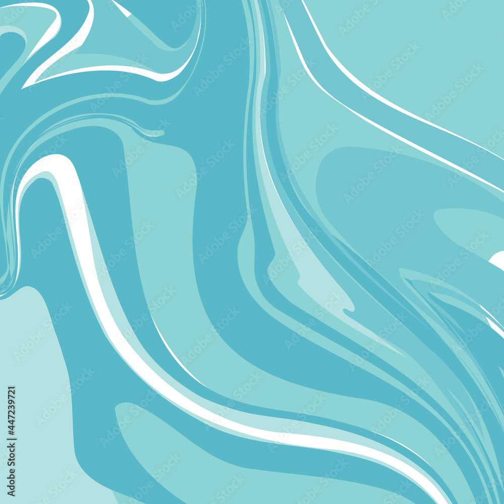 Fototapeta premium Abstract wave background with marble texture. Green modern pattern with effect marble rock. Vector illustration