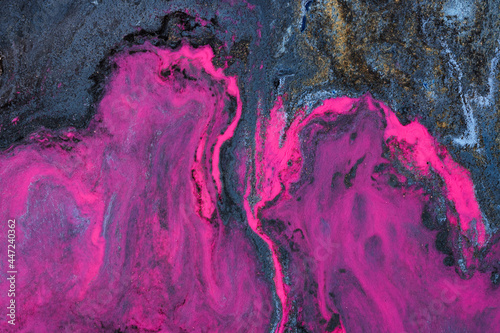 Abstract photography of floating paints texture