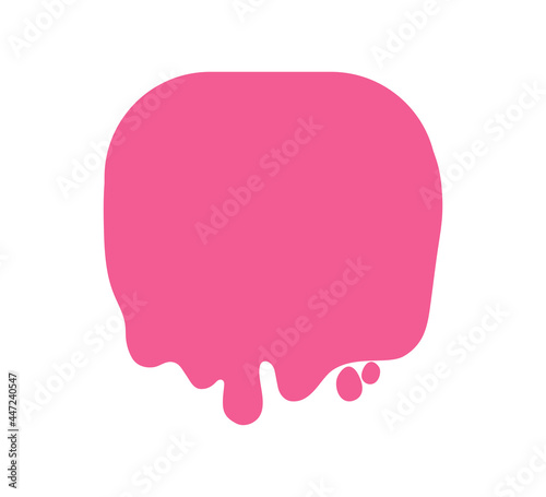 Abstract colored slime shape. Colorful slimed object on isolated background