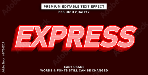 Editable text effect express