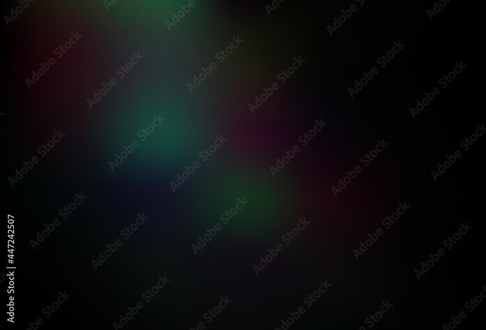 Dark Silver, Gray vector bokeh and colorful pattern.