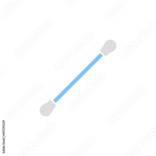Blue plastic cotton swab icon