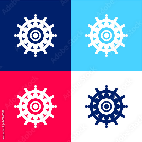 Big Helm blue and red four color minimal icon set